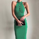 Womens new spring and summer fashion hollow round neck sleeveless slim temperament dresspicture15