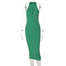 Womens new spring and summer fashion hollow round neck sleeveless slim temperament dresspicture25