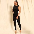 Womens new spring and summer fashion solid color round neck sleeveless slim fit jumpsuitpicture28