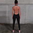 Womens new spring and summer fashion sexy halter neck open back slim fit casual jumpsuitpicture20