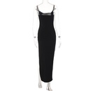 Womens new spring and summer fashion sexy backless suspenders slit slim dresspicture19