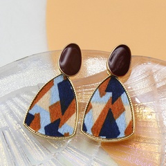 Fashion alloy new pattern women's color texture earrings