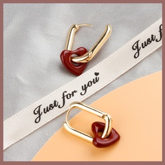 Fashion heart shaped alloy ear buckle clips