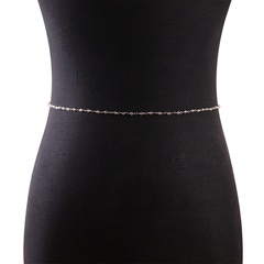Cadena de cintura de cristal grande que combina con todo a la moda europea y americana