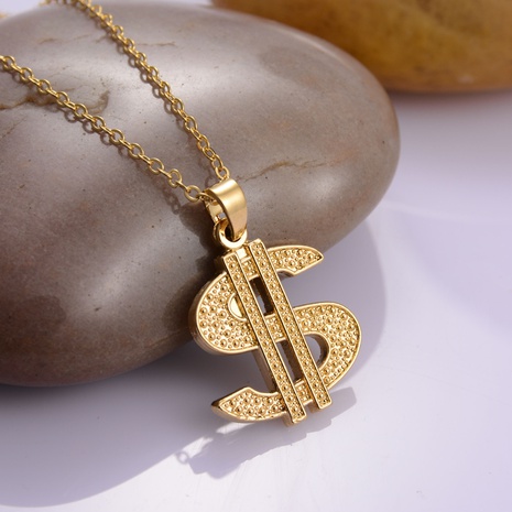 45cm Chain Gold Dollar Pendant Necklace's discount tags