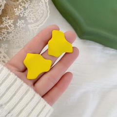 Yellow Flower Earrings Ins Style Simple and Elegant Earrings