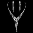 Neue Shiny Kristall Strass Kupfer Halskette Ohrringe Hochzeit Braut Setpicture11