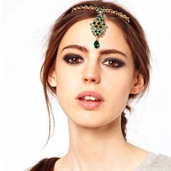 Moda princesa india frente ornamento Diamante tachonado cadena