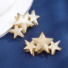 2022 New Frosted Gold XINGX Hair Claw 2 Piece Set Korean Retro Ponytail And Updo Hair Accessories Alloy Shark Clip