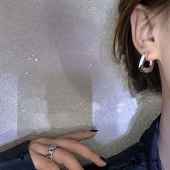 Design-Sinn Metall quadratische Ohrringe Ohrringe 2022 neue trend ige einfache kalte Wind Ohrringe weibliche Xia Xiao zhong Ohrringe