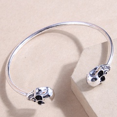 European and American Fashion Retro Simple Skull Personalized Opening Bracelet