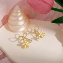 Classic Style Bows Flower Opal pearl stud Earringspicture10