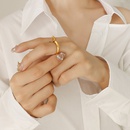 Chinese Geometric Bracelet Titanium Steel Gold Plated Cut Simple Bracelet Ringpicture4