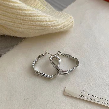 2022 new glossy geometric irregular large hoop Earrings's discount tags