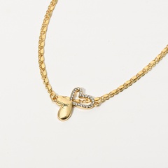 simple Copper 14K gold-plated Hollow Butterfly Diamond Bracelet