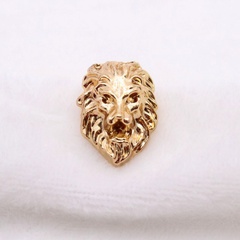 European and American Domineering Retro Three-Dimensional Relief Metal Lion's Head Men and Women Suit Brooch Shirt Collar Pin Wholesale