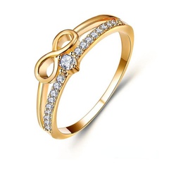 Wish neuer Schmuck Europäische und amerikanische Mode einfache 14k Diamant 8-förmige Damen ring Fabrik Direkt vertrieb