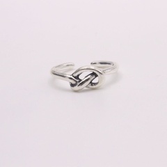Simple Mori Creative Vintage Open Ring Women's Fashion Personality Single Knotted Ring Wholesale Ornament