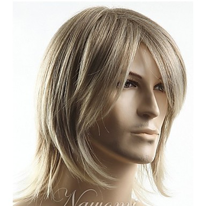 Fashion short mixed golden layered wig anime wig COS wig