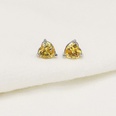 Amazon Hot European and American Heart Temperamental Color Zircon Stud Earrings Crystal Peach Heart Ins Simple Earrings Female Spotpicture13