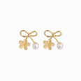 Classic Style Bows Flower Opal pearl stud Earringspicture11