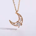 Brass Plated 14K Real Gold European and American Ins Style Star Moon Zircon Necklace Valentines Day Fashion Gift Pendant Spotpicture12