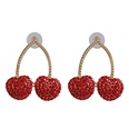 Colored diamond cherry stud earrings NHJJ153561picture10