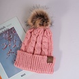 korean style warm leather label fur ball knitted hat wholesale Nihaojewelrypicture43