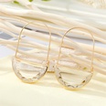 European crossborder jewelry semicircular transparent crystal glass geometric earringspicture26