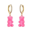 jewelry candy bear earrings color spray paint earrings microinlaid zircon fashion jewelrypicture25