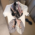Fashion light luxury 90cm simulation silk scarf Korean simple striped large square scarfpicture38