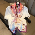 Fashion light luxury 90cm simulation silk scarf Korean simple striped large square scarfpicture47