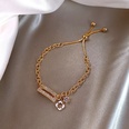 bracelet gomtrique de fleur de zircon de mode style coren simple bijoux de main en acier de tianiumpicture45
