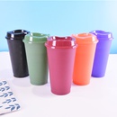 Einfache Wrme ndern Temperatur Empfindliche Verfrbung Kunststoff Tasse Voll Farbe mit Deckelpicture5