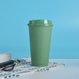 Einfache Wrme ndern Temperatur Empfindliche Verfrbung Kunststoff Tasse Voll Farbe mit Deckelpicture8