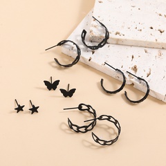 Europe and America Cross Border Popular Fashion Personality Combination Set Earrings Multi-Element All-Match Ear Studs Trendy Female in Stock Direct Selling