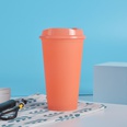 Einfache Wrme ndern Temperatur Empfindliche Verfrbung Kunststoff Tasse Voll Farbe mit Deckelpicture10