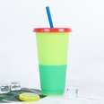 Neue Mode Temperatur Sensitive Farbwechsel Kunststoff Stroh Tasse 710mlpicture5
