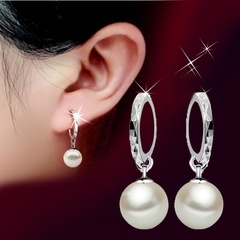 Fashion Sweet Alloy Geometry Pearl Earrings Drop