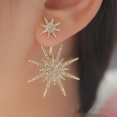 Fashion Snowflake shape pendant alloy inlaid rhinestone Earrings