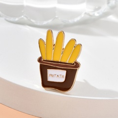 Cross-Border Hot Selling Creative Fries Simulation Food Brooch Simple and Stylish Personality Ins Style