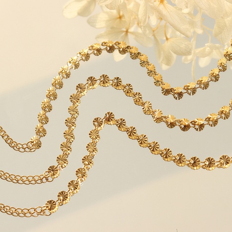 Fashion Flower Titanium Steel 18K Gold Bracelet Gift Female's discount tags