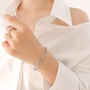 Mode Kreuz Titan Stahl Geometrische Halskette Armband SchmuckSetpicture8