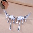 Fashionable Simple Irregular Water Drop Pearl Alloy Ear Studspicture4