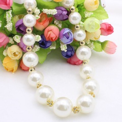 Fashion Pearl Necklace Rhinestone Clavicle Chain Wedding Bride Ornament