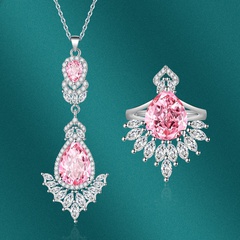Moda Simple Retro completo diamante corona Rosa cobre abierto anillo