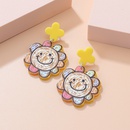 Fashion New Cute Printed Sun Smiley Face Contrast Color Flower Acrylic Earringspicture15