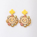 Fashion New Cute Printed Sun Smiley Face Contrast Color Flower Acrylic Earringspicture17