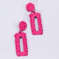 Fashion Geometry Rectangle Frosted Embossed Metal Stud Earringspicture16