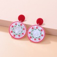 Fashion New Cute Printed Sun Smiley Face Contrast Color Flower Acrylic Earringspicture20